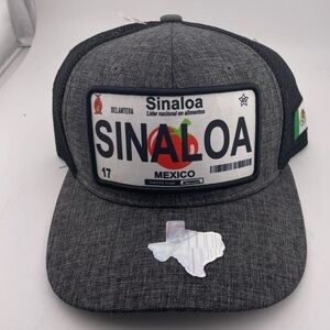 Sinaloa License Plate (Gray Embroidered Cap) - Mexico Caps, Mexican Code Of Arms